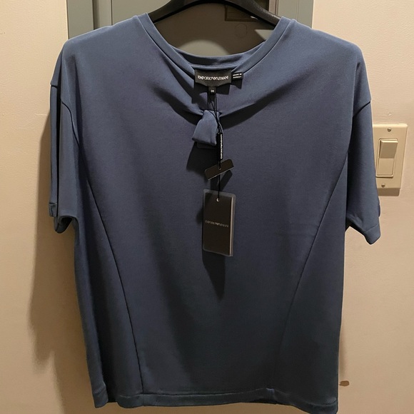 EMPORIO ARMANI blue top/shirt - Picture 1 of 4